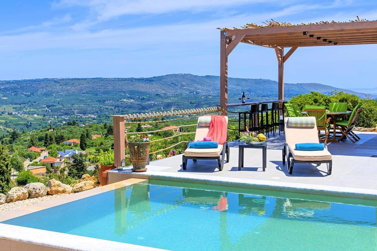 Villa Vardis Heated Pool Vríszesz Kültér fotó
